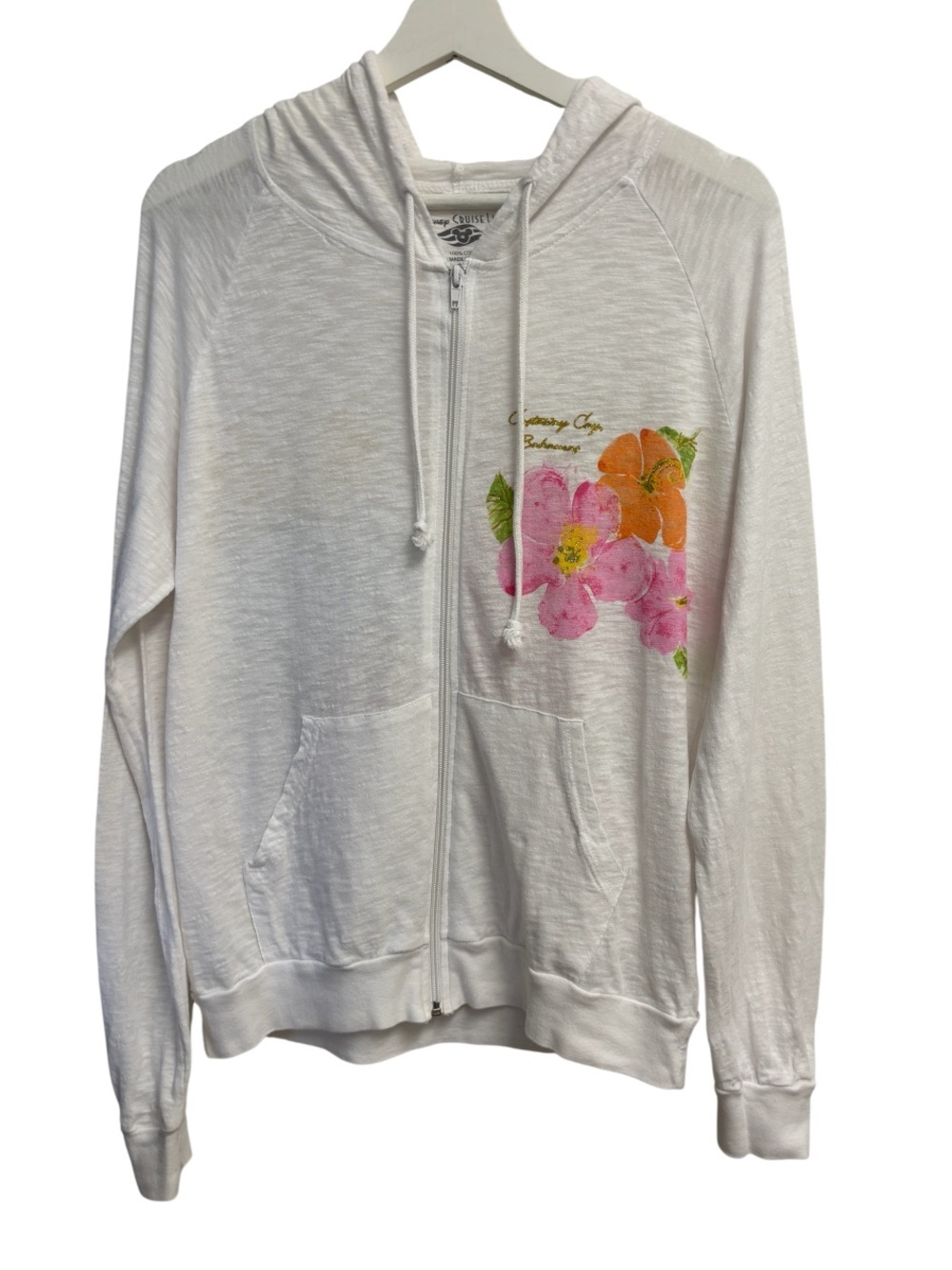Disney Cruise Line | Castaway Cay Bahamas | Floral Zip Hoodie | Medium - Picture 2 of 4